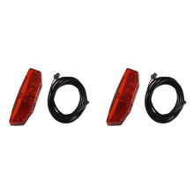 2X 6-60V Electric Bicycle Taillight Electric Bike LED Rear Tail Light Warning Lamp Night Safety Cycling Accessory