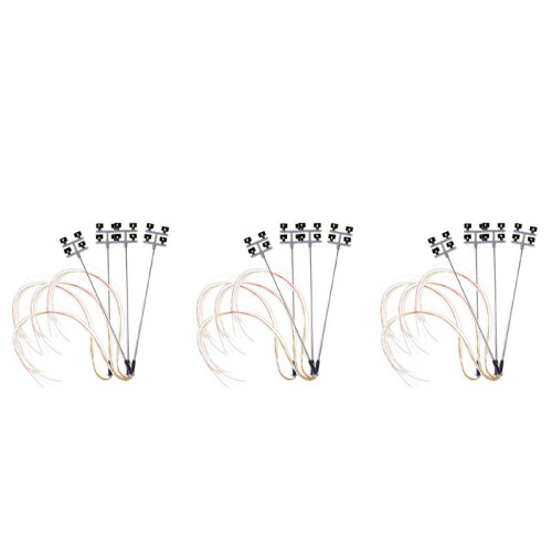 12 PCS HO Scale Model Lighting Tower,Tower Lights Model Lights Layout Lamppost for Train/Garden/Playground/Stadium