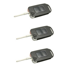3X 2 Button Flip Remote Key Case HU64 Blade FOB for   A C E S W168 W202 Car