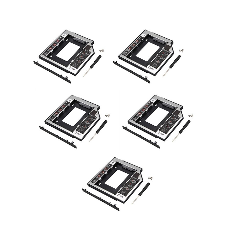 Photos - Other for Computer 5X Universal 2Nd HDD Ssd Hard Drive Caddy 9.5mm for Cd/Dvd-Rom Optical Bay for HDD Sataii Sdd Hard Disk Bracket