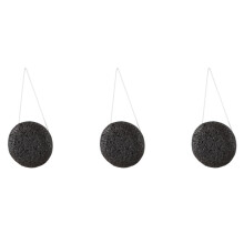 3X Konjac Konnyaku Jelly Fiber Face Makeup Wash Pad Cleaning Sponge Puff Exfoliator-Black