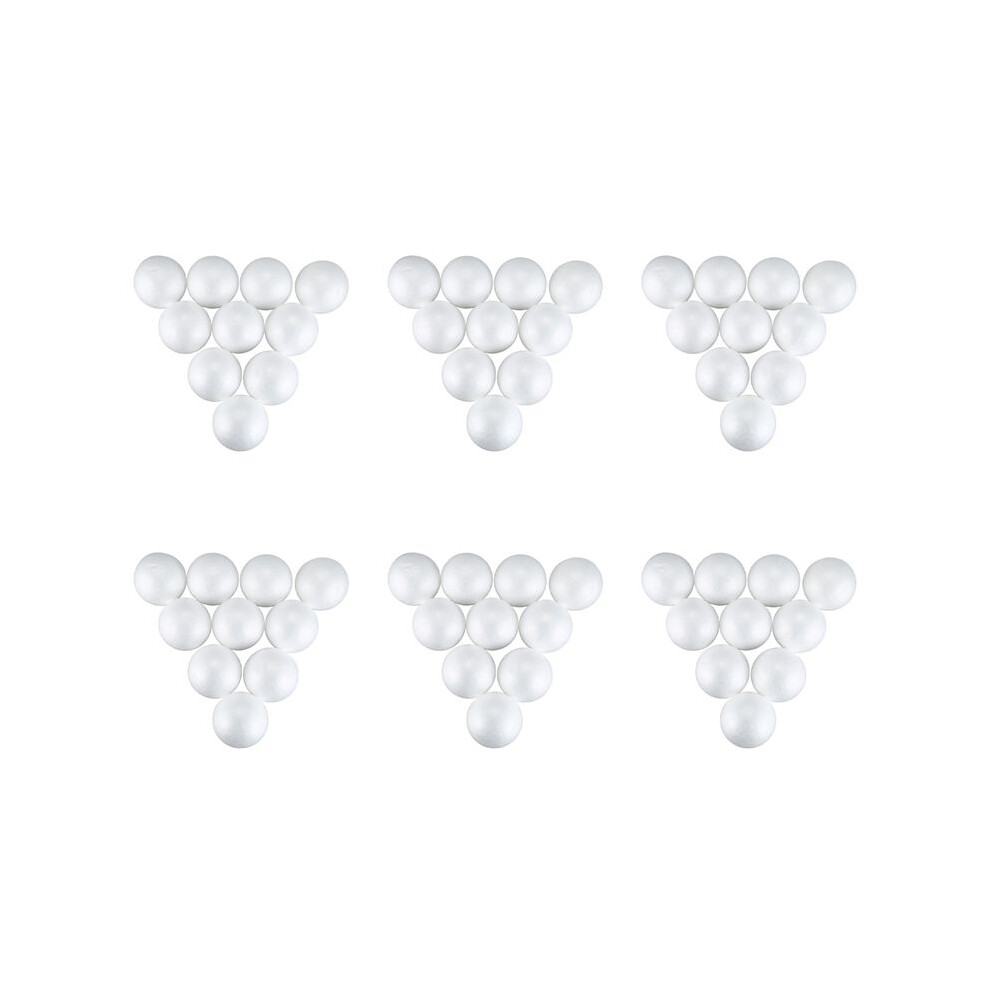 Semoic White 60 X Christmas Decoration Modelling Polystyrene Foam Sphere 10Cm