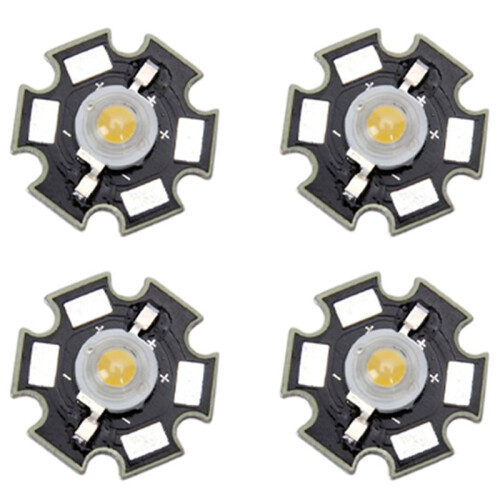 4X 3W High Power Star LED Light Lamp Bulb (White)