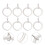 40Pcs Silver Stainless Hook Rings Curtain Accessories for Hanging 8