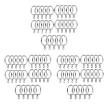 72 Pack Metal Curtain Rings, 30mm Internal Diameter Eyelets for Curtain Poles, Rods and Drapery, Silver