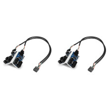 2X Moederbord USB 2.0 9Pin Header 1 Naar 4 Extension Hub Splitter Adapter Converter 30CM 9-Pin Interne Kabel