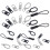 Worgeous Spare Zipper Puller Metal Zipper Pull Silver 32-Pcs 7
