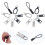 Worgeous Spare Zipper Puller Metal Zipper Pull Silver 32-Pcs 8