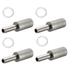 4X 0.5 Micrometre Diffusion Stone Stainless Steel Aeration Stone Carbonating Stone for Homebrew Wine Beer Soda Air Stone
