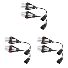 8000K Amber LED Angel Eye  Halo Light Bulbs Lamps for - E39 E53 E60 E63 E64 E66 E87 5 6 7 X3 X5 [Pack of 6 Pcs]