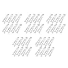 40 Pcs Plastic Buffet Serving Tongs Serving Utensil Tongs Appetizers Tongs Clear Kitchen Tongs 6.3 Inch Small Ice