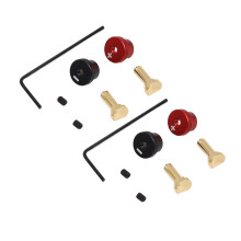 Set di 4 pezzi di dissipatori di calore in alluminio per batterie RC, connettori banana da 4,0 mm