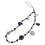 Decorative Phone Charm Blue Crystal Beads Easy Install Lanyard 2