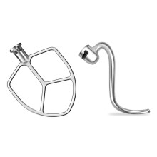 For  5QT-6QT Bowl Tilt- Stand Mixers Attachment Stainless Steel Flat Beater+ Spiral Dough Hook