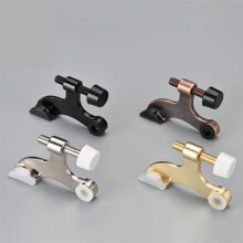 Hinge Pin Door Stopper Adjustable Silver Nickel Heavy Duty Hidden Design for Wall Damage Prevention