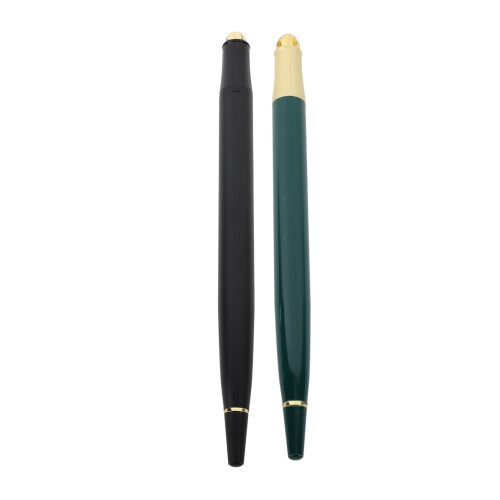 Set di 2 Penne per Microblading in Alluminio, lunghezza 13,2 cm, nero e verde
