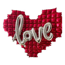 Fondo en Forma de CorazóN Globo de Papel de Aluminio para Pared Globos con Letras de Amor para Fiesta de Bodas Feliz DíA de San ValentíN A
