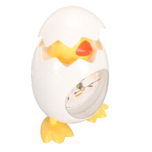 Réveil à œuf en forme de poule, multifonction, cartoon, blanc, ABS, décoration de chevet