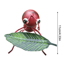 (Red) Ant Figurine Elegant Statue Iron Statue Animal Insect Garden Sculpture for Home Table Decoration