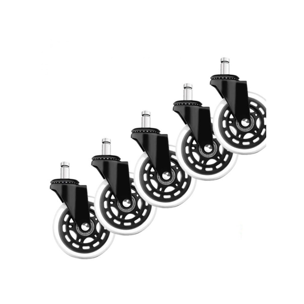 Office Chair Wheels Set Of 5, 2.5 Inch Office Chair Casters For Hardwood Floors Quiet 11X22mm Stem 9092120960303