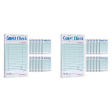 Lot de 40 Carnets de ChèQues D'InvitéS, Bloc-Notes de Serveur, Tampons de Câblage D'Accessoires Serveuse, Bloc-Notes de Commande de Fournitures de