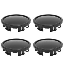 4 Stück schwarze Felgenzentrierringe 75 mm Durchmesser, regendicht & kratzfest