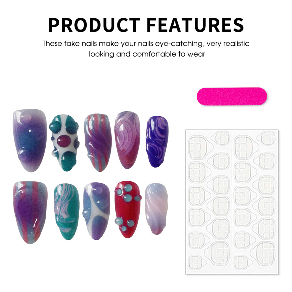 Dachuang Beauty (Xs) 3D Press-On Nails, Odorless & Eco-Friendly