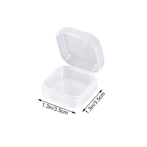 30Pcs Square Transparent Plastic Boxes with Lids for Family Storage 1
