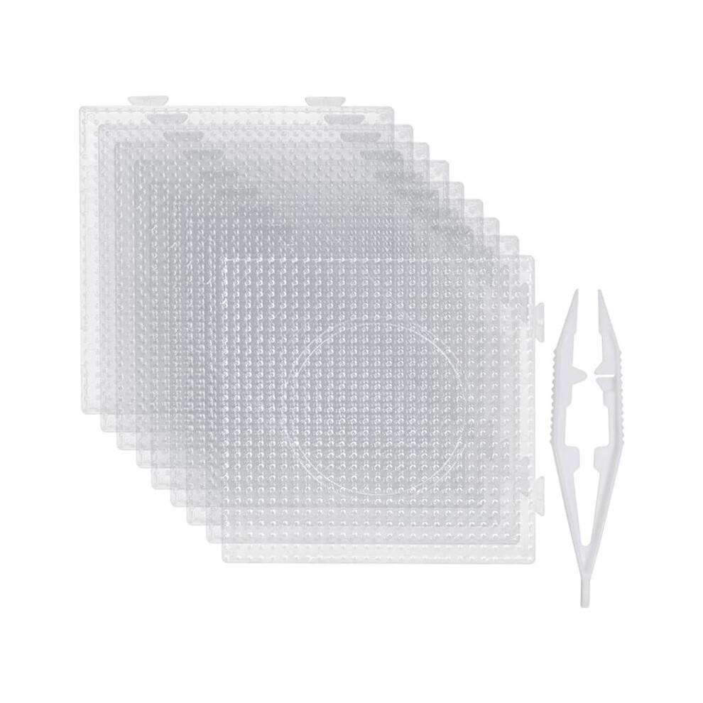 Fuse Beads Pegboards, Large Plastic Bead Pegboard, Square Peg Fuse Melty Beads Boards Kit For Diy Beads 4714021338689