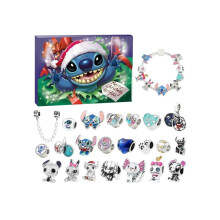 2026|2027 Calendarios De Adviento De Navidad Juego De Pulseras Con Dijes DIY Regalo Sorpresa De 24 Días-B