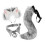 Faux Fur Wolf Fox Tail Ears Set - Dark Gray 50cm 1