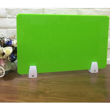 Acrylic Desk Divider Sneeze Guard, Translucent Shield for Office and Classroom, Green 30W x 40H cm