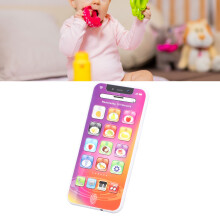 Kids Play Cell Phone with Soft LED Light Adjustable Sound USB Charging Purple