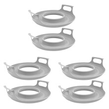 6er-Pack Mikrowellenschalenhalter mit Griffen - Mikrowellenkühlteller, Mikrowellenschalenhalter, Mikrowellentablett