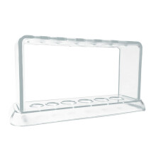 Plastic Clear Test Tube Rack 6 Holes Stand Lab Test Tube Stand Shelf School Supply Lab Equipment 16.7X8X3 cm