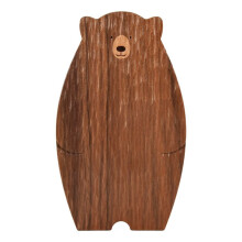 Wooden Board Cutting Board Cute Bear-Shaped Bread Tray Black Walnut Kitchen Board,Brown