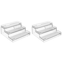 2X Ripiani per Armadi A Più Livelli - Free Tanding Kitchen Dispensa per Barattoli, Barattoli e Lattine - per Espositori Dispense