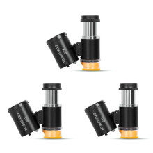 3st 60 X Pocket Microscoop Juweliers Oogloep met LED UV-Licht Draagbaar Vergrootglas voor Sieraden Diamond Gem-A