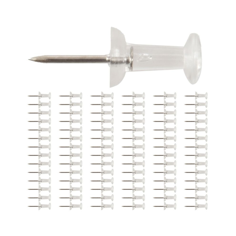 400 Pcs Push Pin Thumb Tack Clear Color 3/8Inch Drawing Cork Board Office Pushpin 6032884144970
