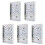 5X A6 Budget Binder Cover Clear PVC 6 Ring Binder Glitter Star Refillable Notebook Shell Protector with 2 Snaps 1