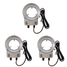 3X 48 LED Industrial Microscope Camera Light Source Ring Lamp Light Lamp Adjustable Brightness USB Interface