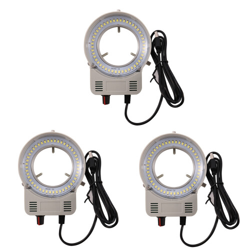 3X 48 LED Industrial Microscope Camera Light Source Ring Lamp Light  Lamp Adjustable Brightness USB Interface 1