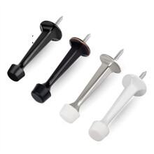 Door Stop Wall Mounted Heavy Duty Zinc Alloy Rubber Door Stopper Wall Protector 1 Pack