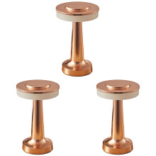 3X Tactile LED Lampe de Table Rechargeable Table à Manger Bar Lampe de Table Extérieure Petite Lampe Bronze