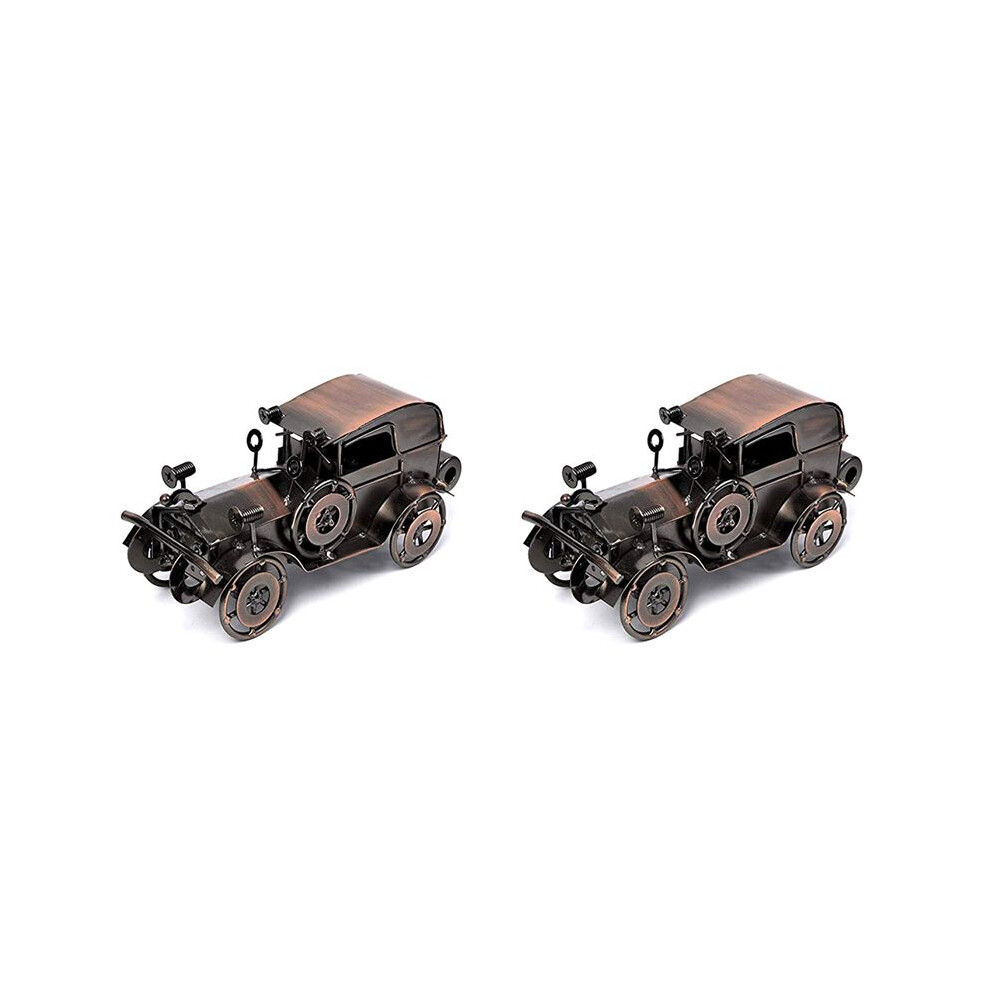 Wella Elements 2X Metal Antique Vintage Car Model Handcrafted Collections Collectible Vehicle For Bar Or Home Decor Decoration