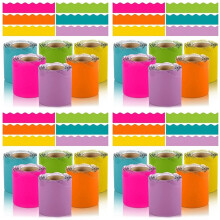 24 Rolls 198 Ft Bulletin Board Borders for Classroom, Paper Roll Scalloped Borders,for Classroom Decor, Home Decor