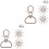 40Packs DIY Tag Clips Silver Swivel Hooks for Keychains 3