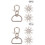 40Packs DIY Tag Clips Silver Swivel Hooks for Keychains 5