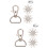 40Packs DIY Tag Clips Silver Swivel Hooks for Keychains 7
