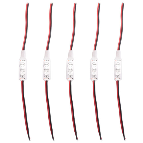 5X LED Dimmer 12A 12V-24V for LED Strips Monochrome Controller
